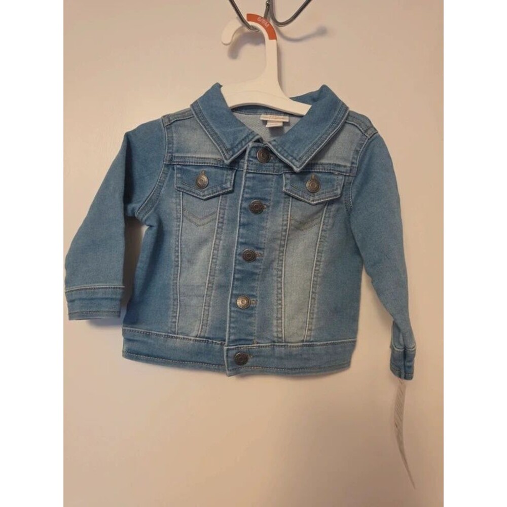 Cat & Jack NWT Boys 6-9 Months Medium Wash Denim Jean Jacket